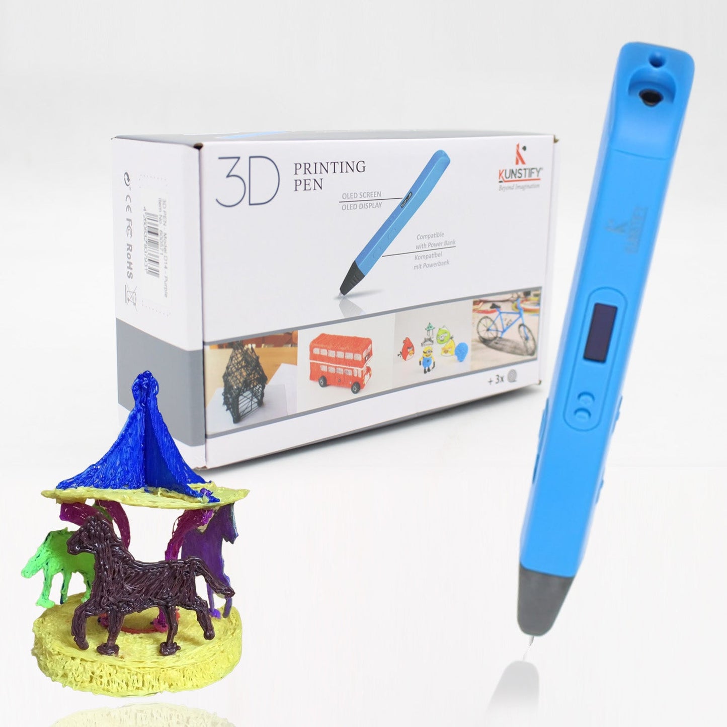 3D Stift mit OLED Screen, Profimodell für Kinder und Erwachsene