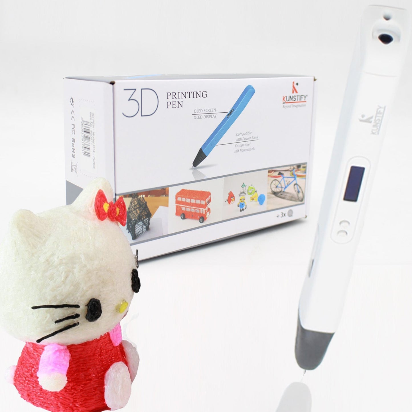3D Stift mit OLED Screen, Profimodell für Kinder und Erwachsene
