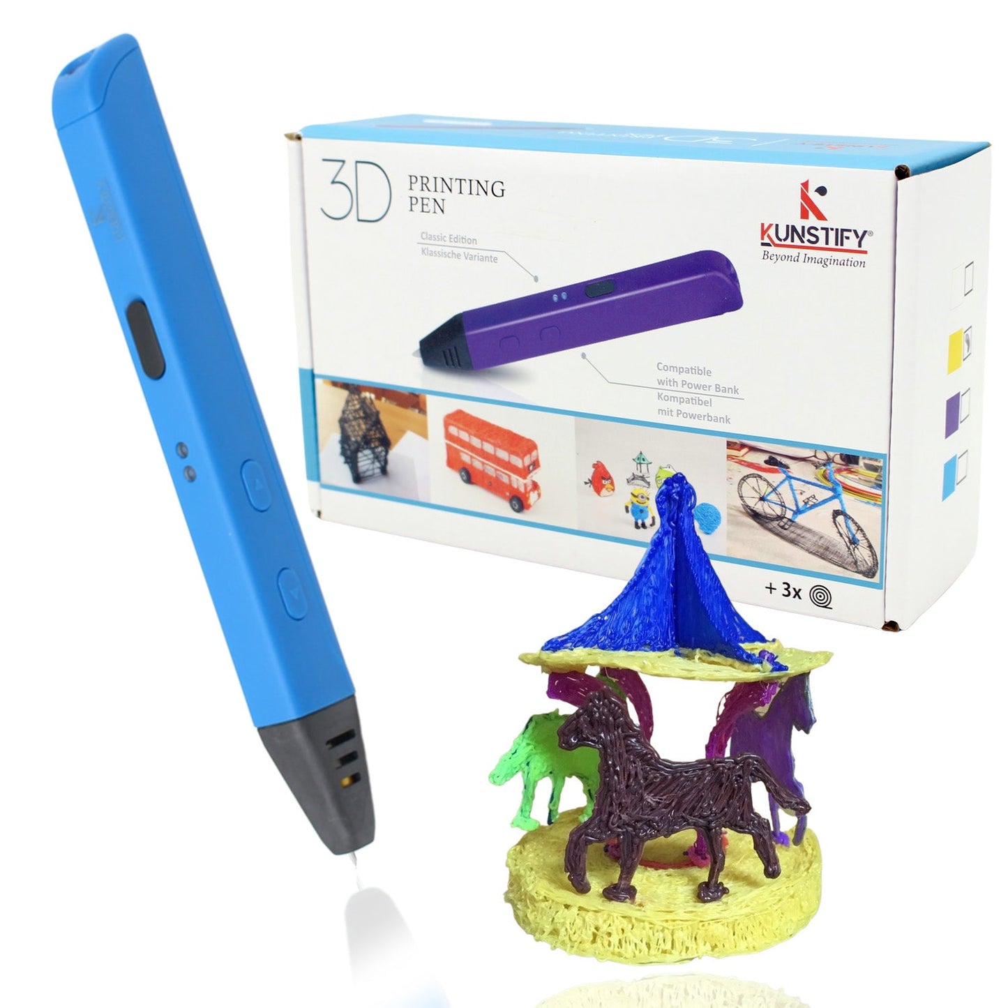 3D Stift mit Filamenten, Klassisches Modell für Kinder und Erwachsene