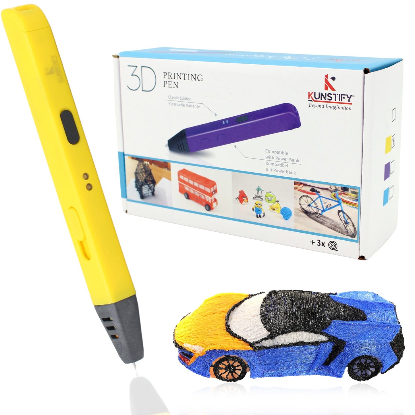 3D Stift mit Filamenten, Klassisches Modell für Kinder und Erwachsene