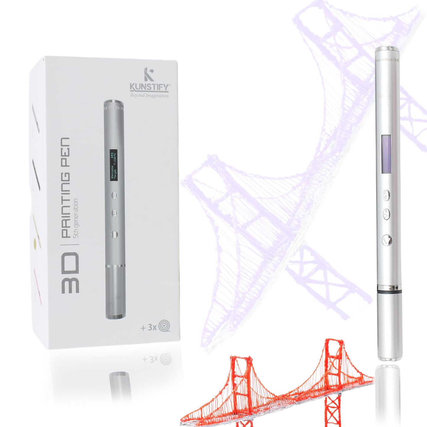 3D Stift mit Aluminium Gehäuse, hochwertiges Design