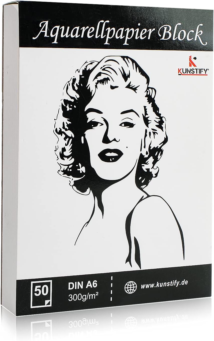 KUNSTIFY Aquarellpapier Aquarell Papier Block Malblock Zeichenblock A3 A4 A5 A6