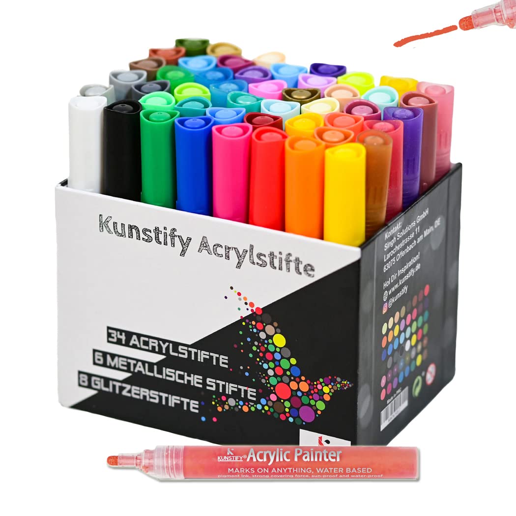 48 Acrylstifte SET - StrichstÀrke 2mm