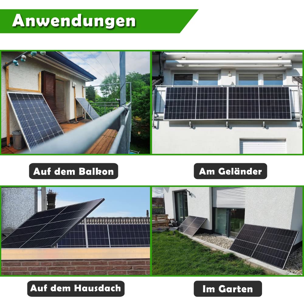 GreenSurfer Balkonkraftwerk mit Solarmodul-Halterung