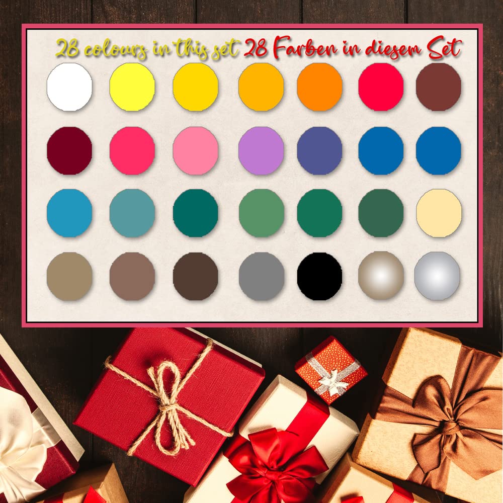 28 Acrylstifte Farbenset - 2mm StrichstÀrke - Das Allrounder Paket
