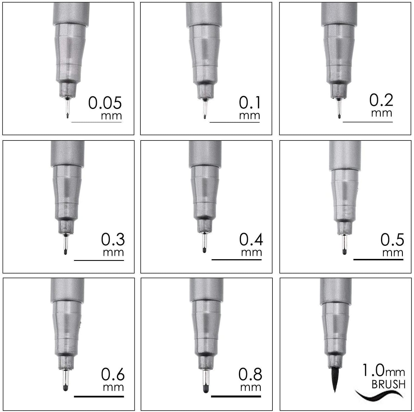 Pigment Liner - 9 Stifte