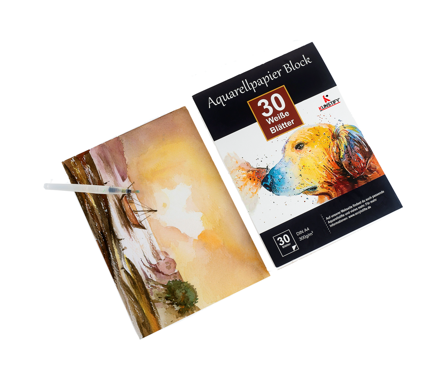 Kombinationspaket - Aquarellstifte und Aquarellblock
