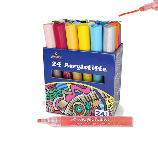 Acrylstifte - 24 Farben - Markerset