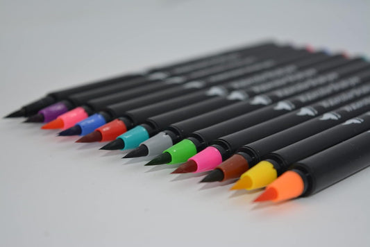 Aquarellstifte Dual Brush Pen 24 Farben Set Filzstifte Pinselstifte Fasermaler