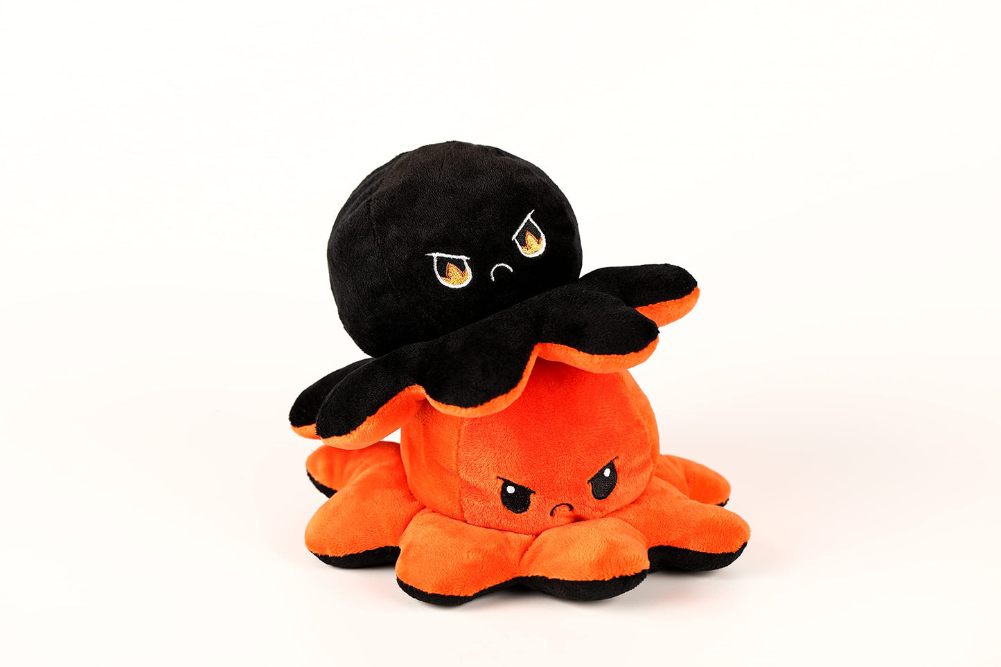 Oktopus Kuscheltier - Schwarz / Orange