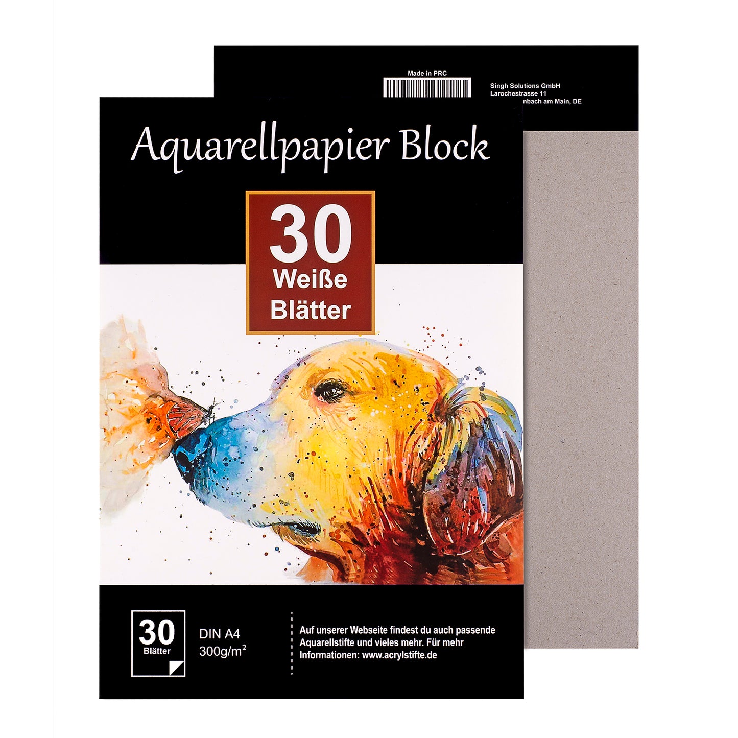 Geschenkidee: 36 Aquarellstifte und Aquarellpapier A4